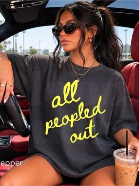 All Peopled Out Short Sleeve Tee - Comfort Colors